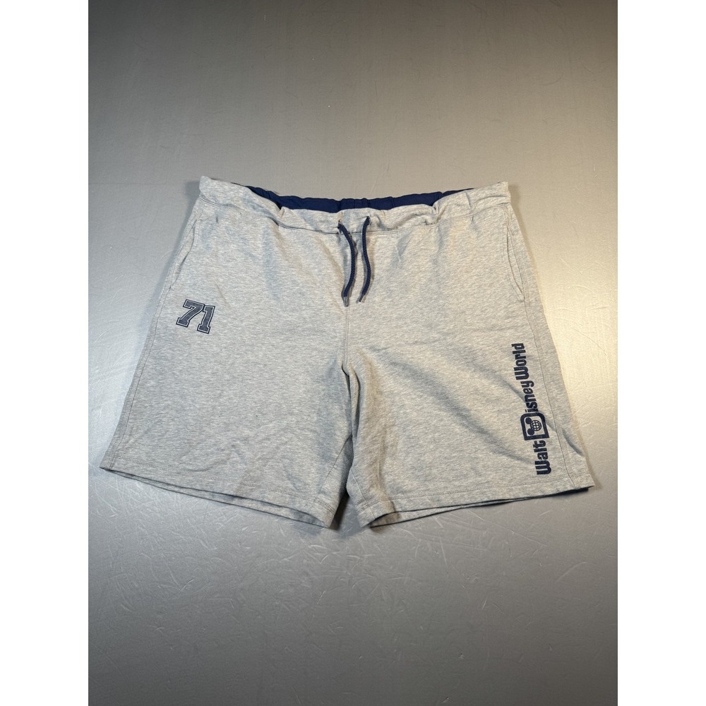 Disney Parks Shorts Mens XL Gray 71 Walt Disney World Lounge Casual Drawstring